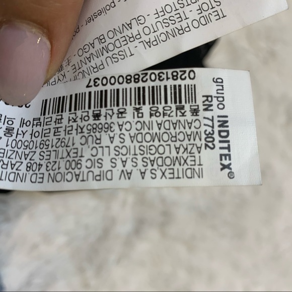 ZARA Basic Black Rouched And Race Crop Top - Picture 3 of 4